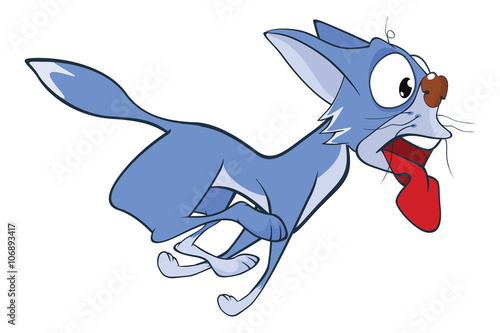 Illustration of Cute Cat. Cartoon Character