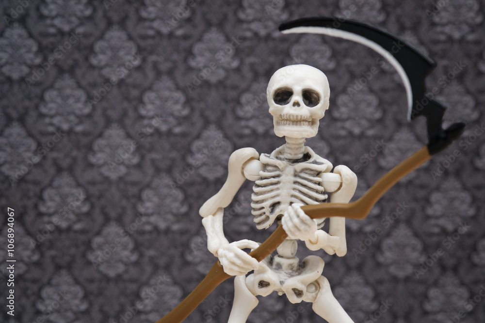 skeleton and scythe skeleton and scythe