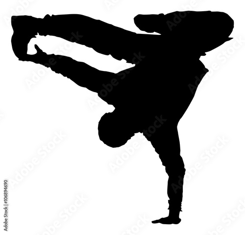 break dance silhouette