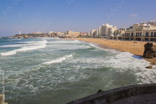Cityscape of Biarritz, France.
