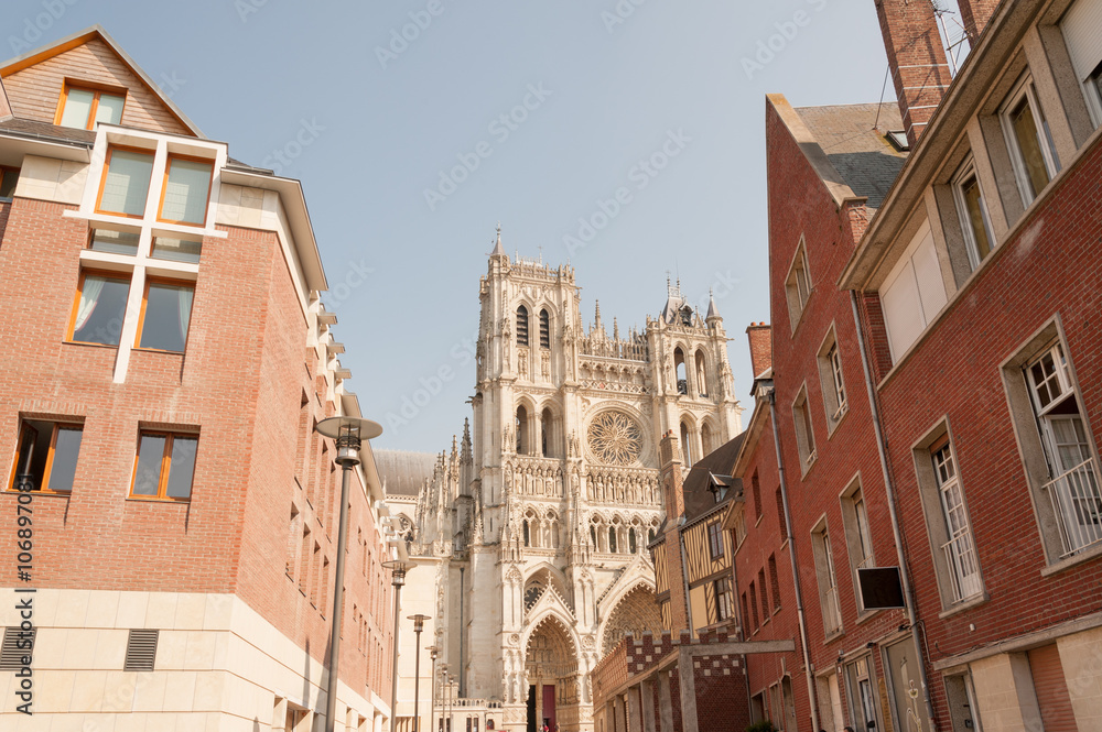Famous Cathedral Basilica of Our Lady of Amiens, Picardy, France