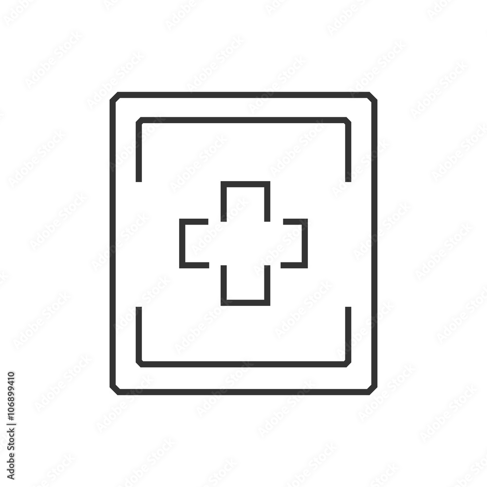 line icon ambulance symbols on Rectangl label line icon ambulance symbols on Rectangl label