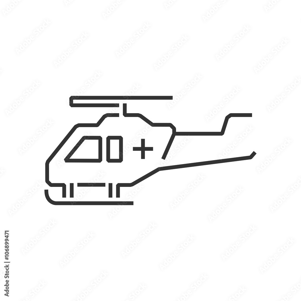 line icon ambulance helicopter icon line icon ambulance helicopter icon