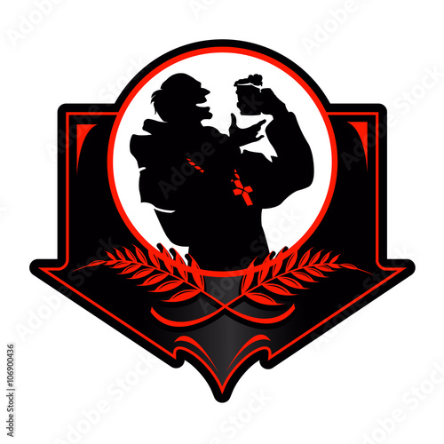 silhouette drunk monk
