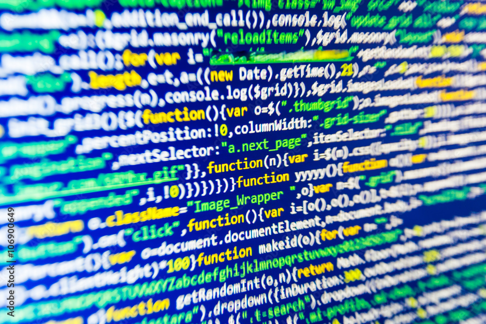 Technology background. Programmer developer screen. Software ...