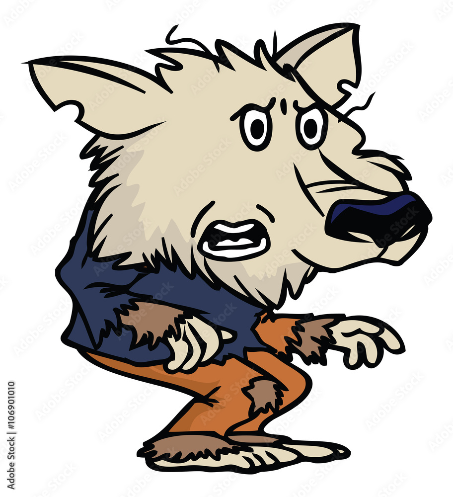 cartoon werewolf