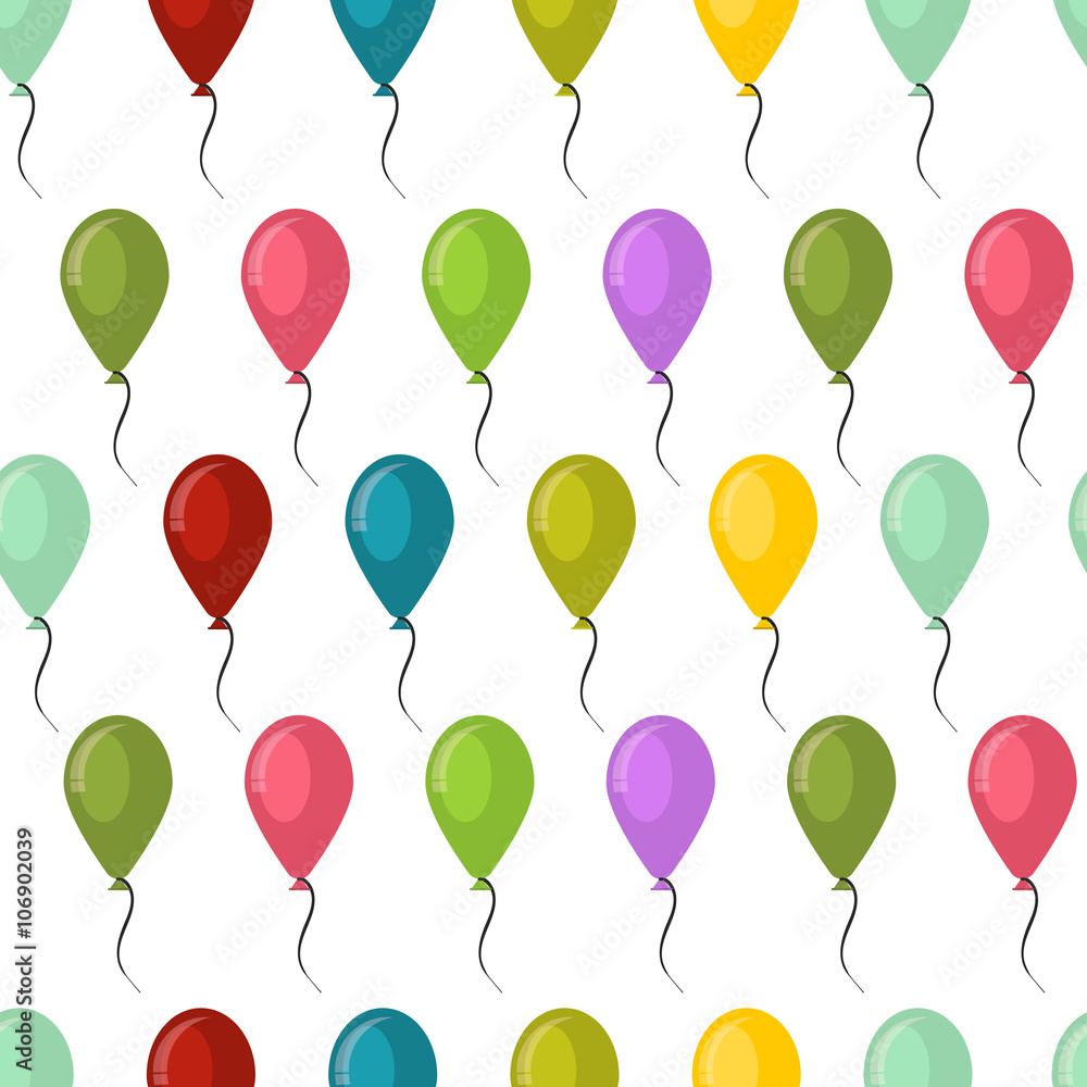 Balloons seamless pattern background