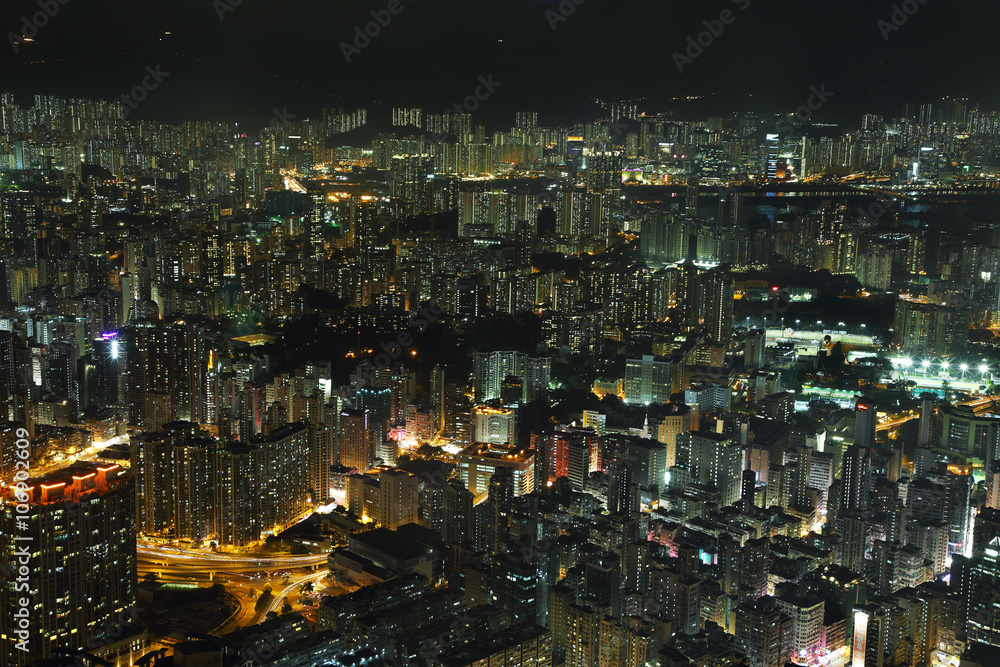 View of Skyscrapers in Hong Kong