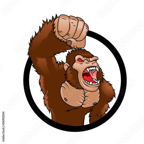 Angry gorilla cartoon