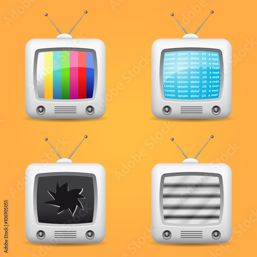 Vector television icons