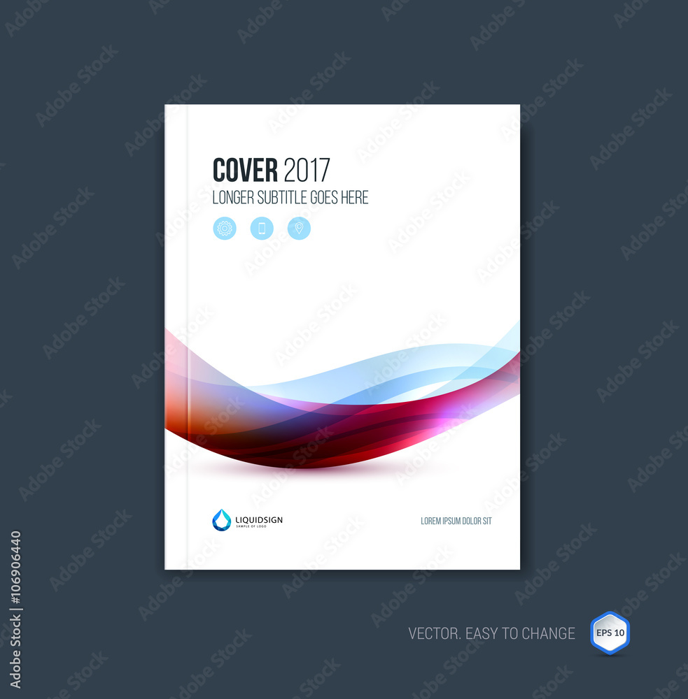 Naklejka premium Abstract cover design, business brochure template layout, report