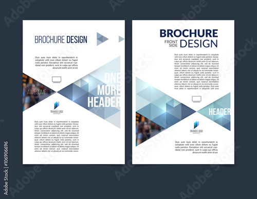 Set of Brochure template layout, cover design annual report, mag