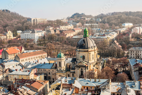 View from Lviv City Hall in the city center