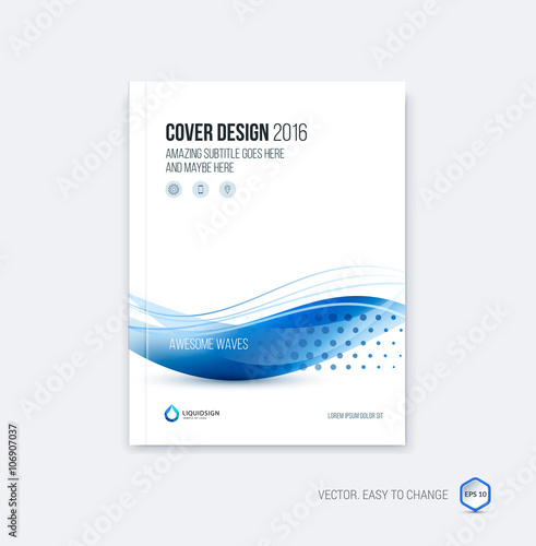 Abstract cover design, business brochure template layout, report