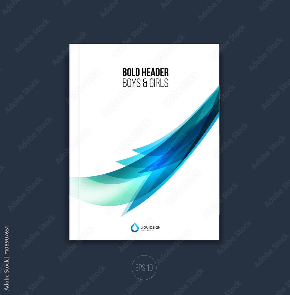 Fototapeta premium Abstract cover design, business brochure template layout, report