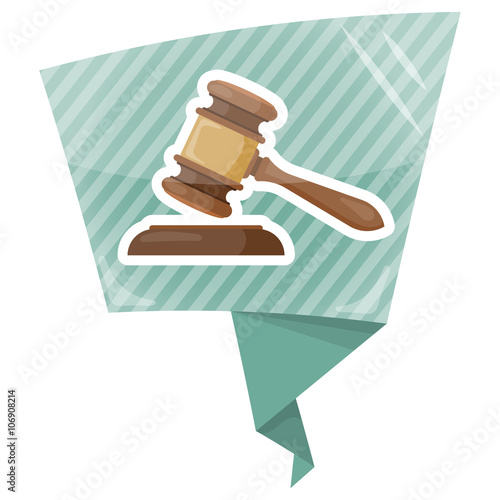 Judge gavel vector colorful icon