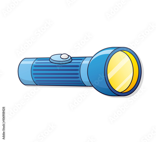 Blue flashlight.