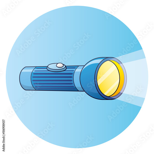 Shining flashlight icon.