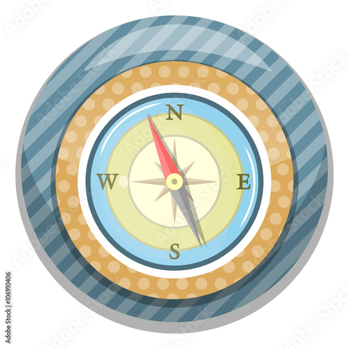 Vector colorful compass icon