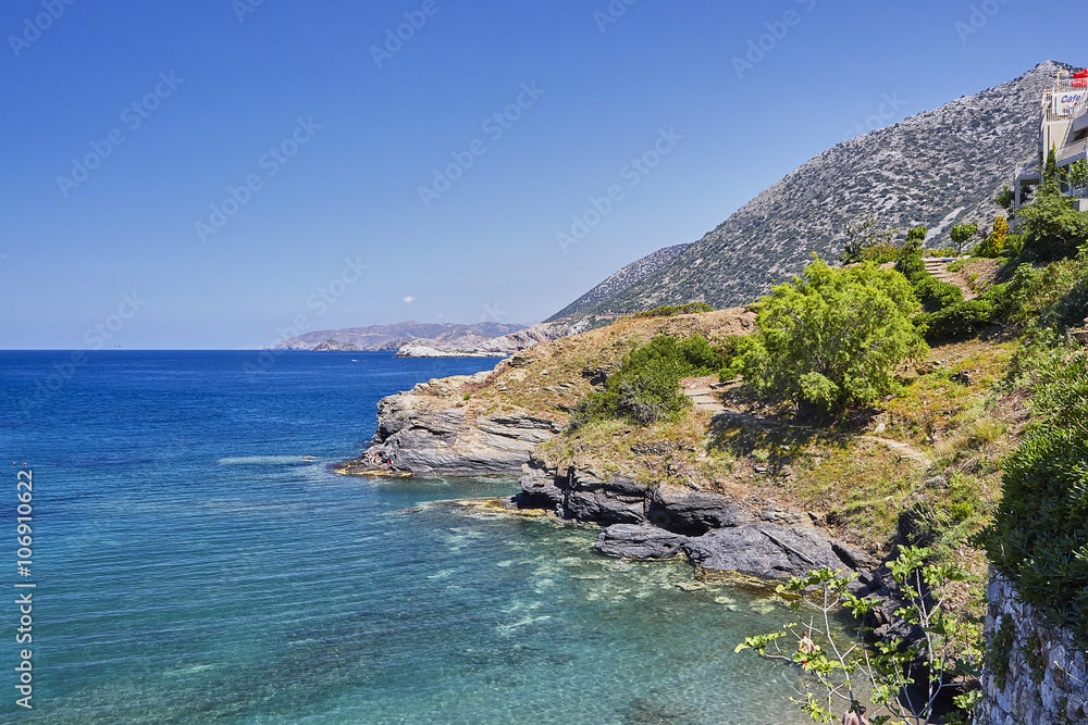 Sea view on the Crete Island