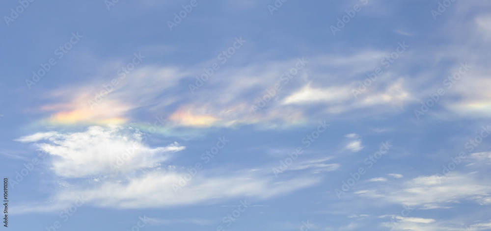 Iridescent Clouds Over the Mid-Willamette Valley, Marion County, Oregon