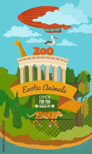Zoo Cartoon Illustration