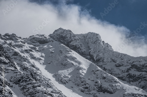 Tatra mountains, Rysy - highest mountain in Poland, in winter