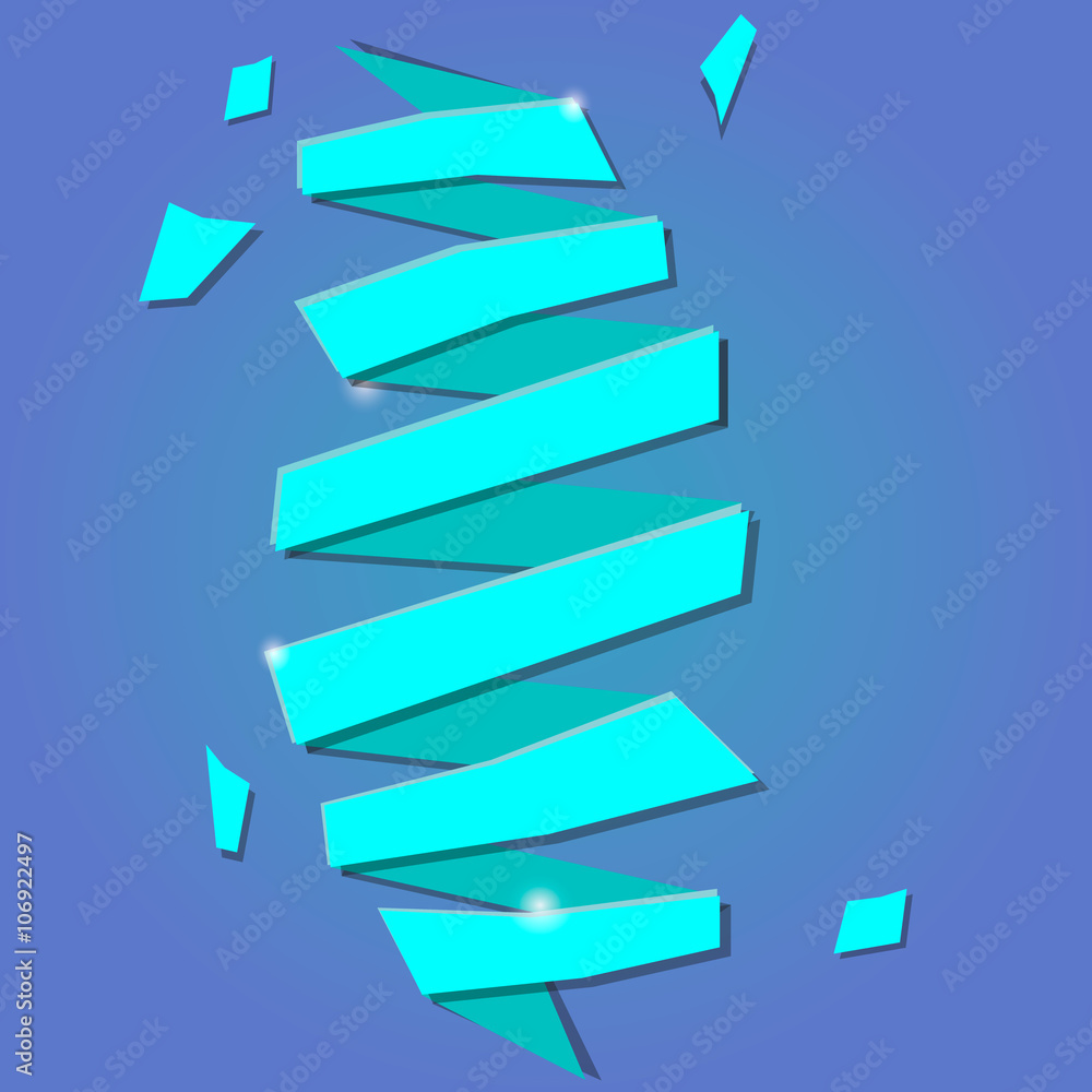 Ribbon banner isolated on blue background. Vector illustration Ribbon banner isolated on blue background. Vector illustration
