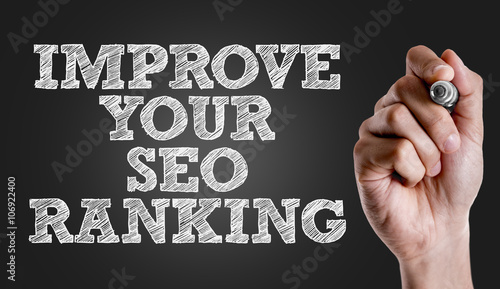 Obraz na płótnie Hand writing the text: Improve Your SEO Ranking