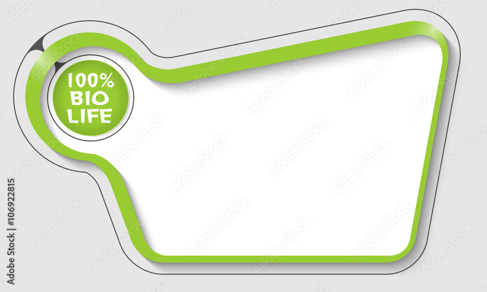 Vector abstract double box for your text and bio icon