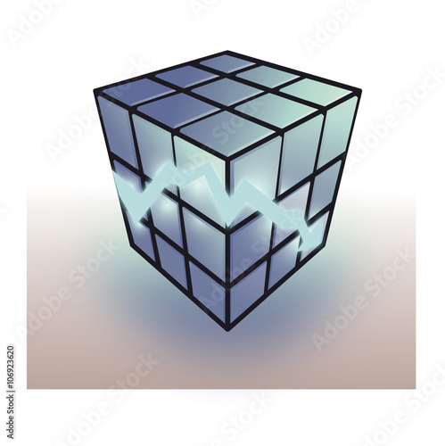 rubix cube vector photo