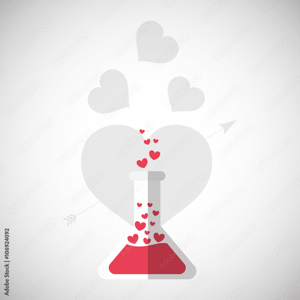 Love with flask design, vector illustration Love with flask design, vector illustration