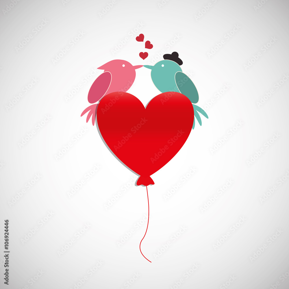 Love with bird design, vector illustration Love with bird design, vector illustration