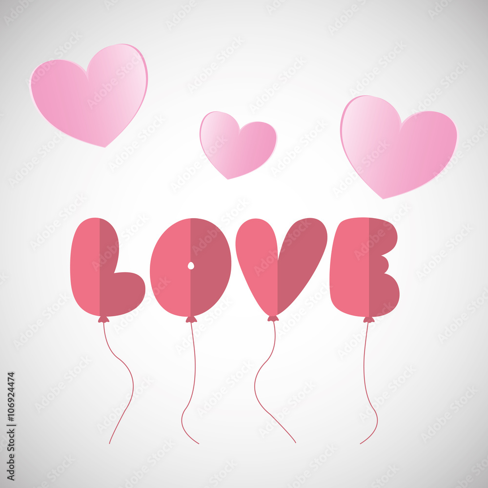 Love balloons design, vector illustration Love balloons design, vector illustration