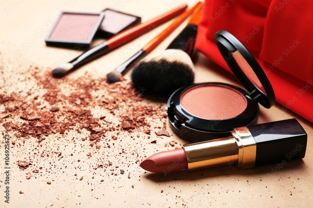 Set of decorative cosmetics, closeup Set of decorative cosmetics, closeup