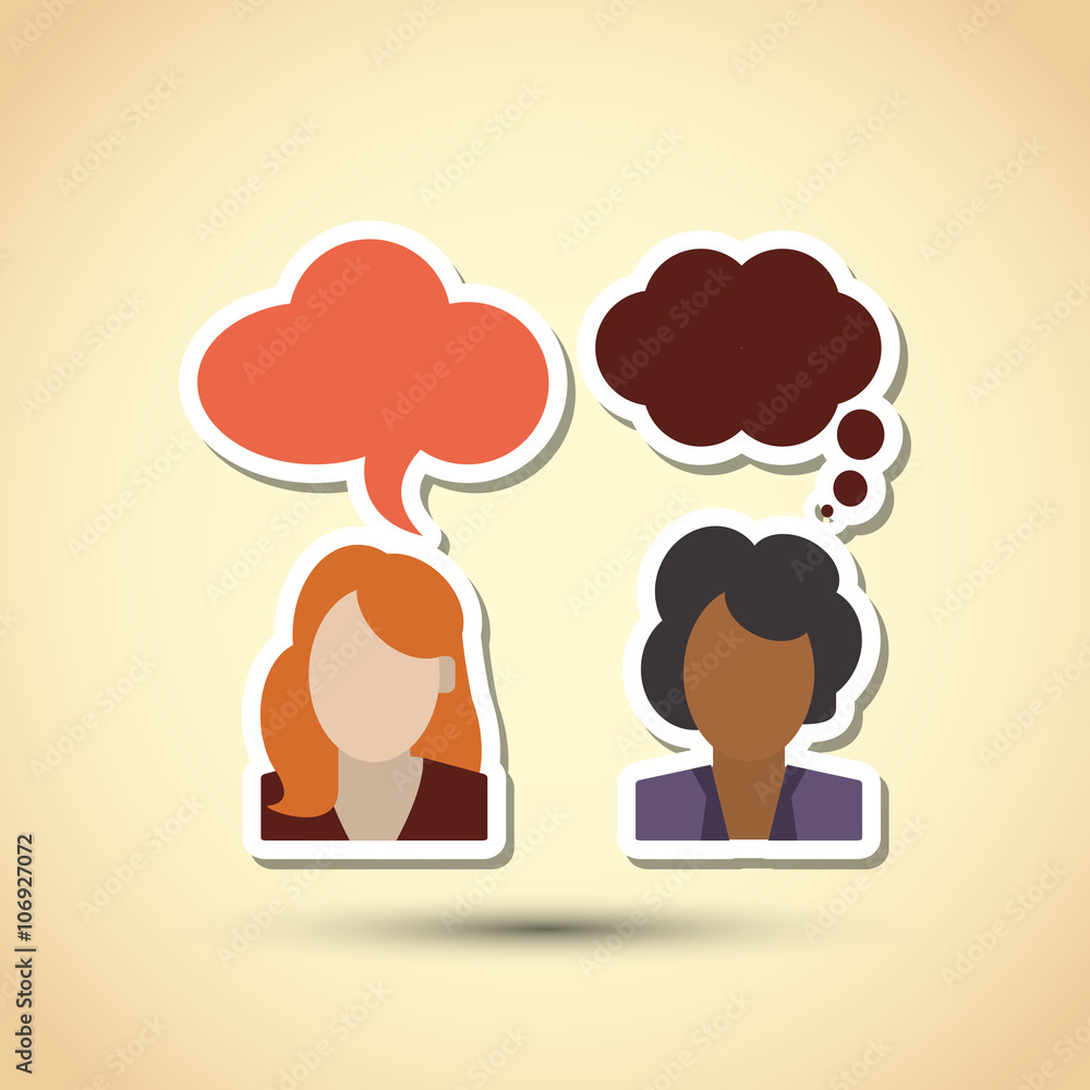 Communication with bubble design, vector illustration Communication with bubble design, vector illustration