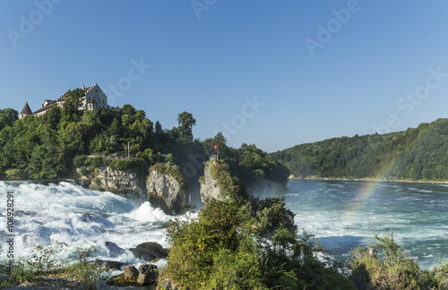 River Rhine waterfalls, Schaffausen, Canton Schaffaus, Switzerland photo