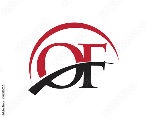 OF red letter logo swoosh