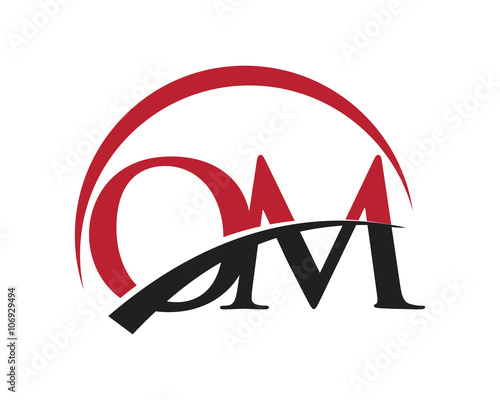 OM red letter logo swoosh