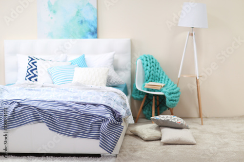 Bedroom interior in light t...