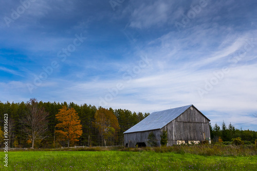 old wooden barn landscape