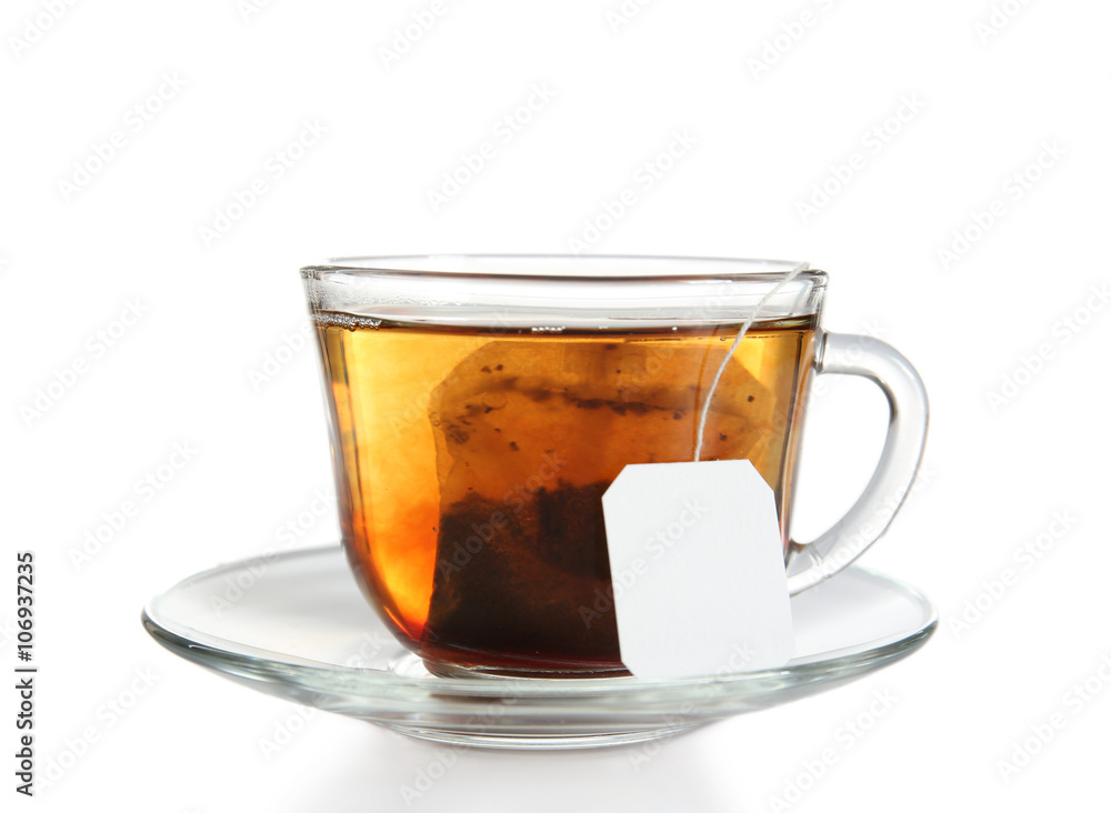 Cup of tea, isolated on white Cup of tea, isolated on white