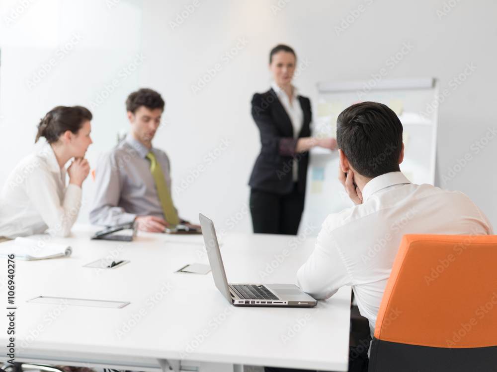 group of young business people on meeting at modern startup off group of young business people on meeting at modern startup off