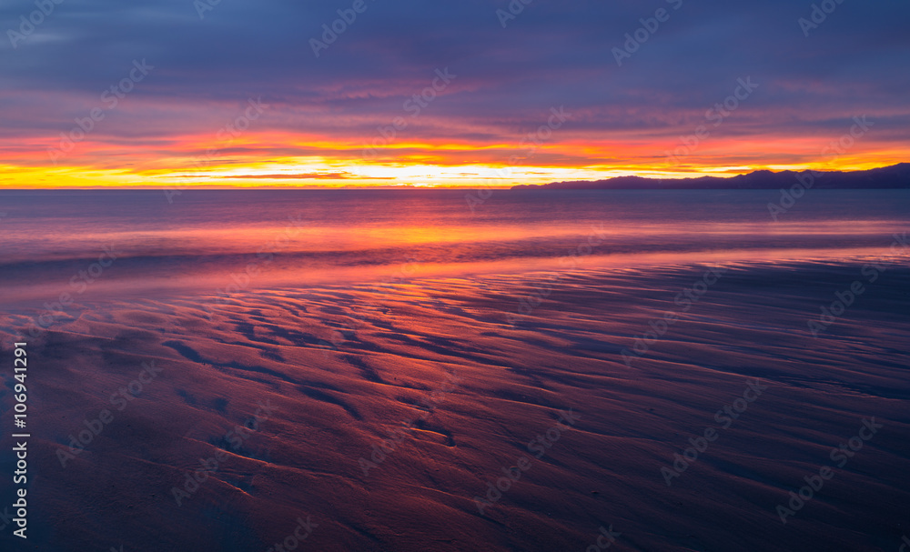sunrise at Golden Bay