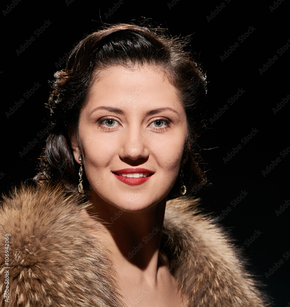 glamorous smiling lady portrait glamorous smiling lady portrait