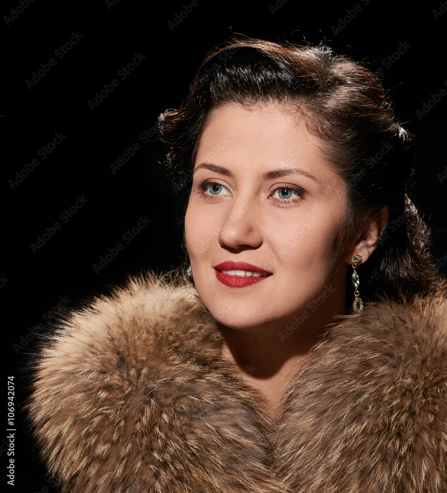 smiling glamorous woman portrait smiling glamorous woman portrait