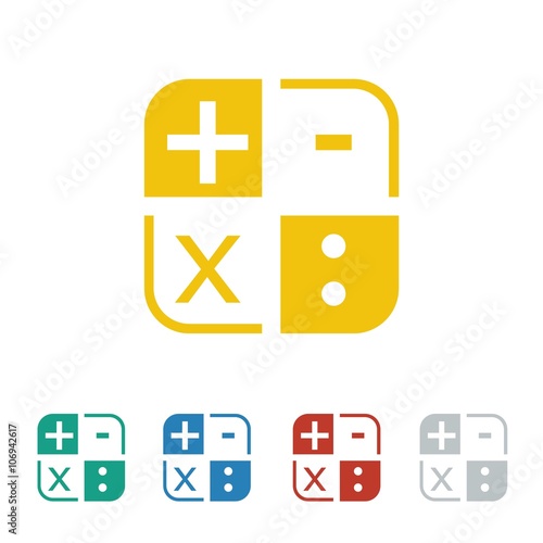 mathematics logo icon Vector
