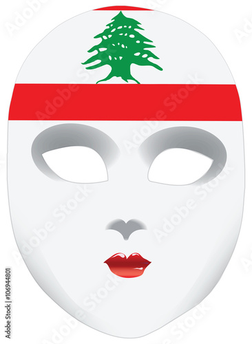 Bandana in the form of the national flag Lebanon