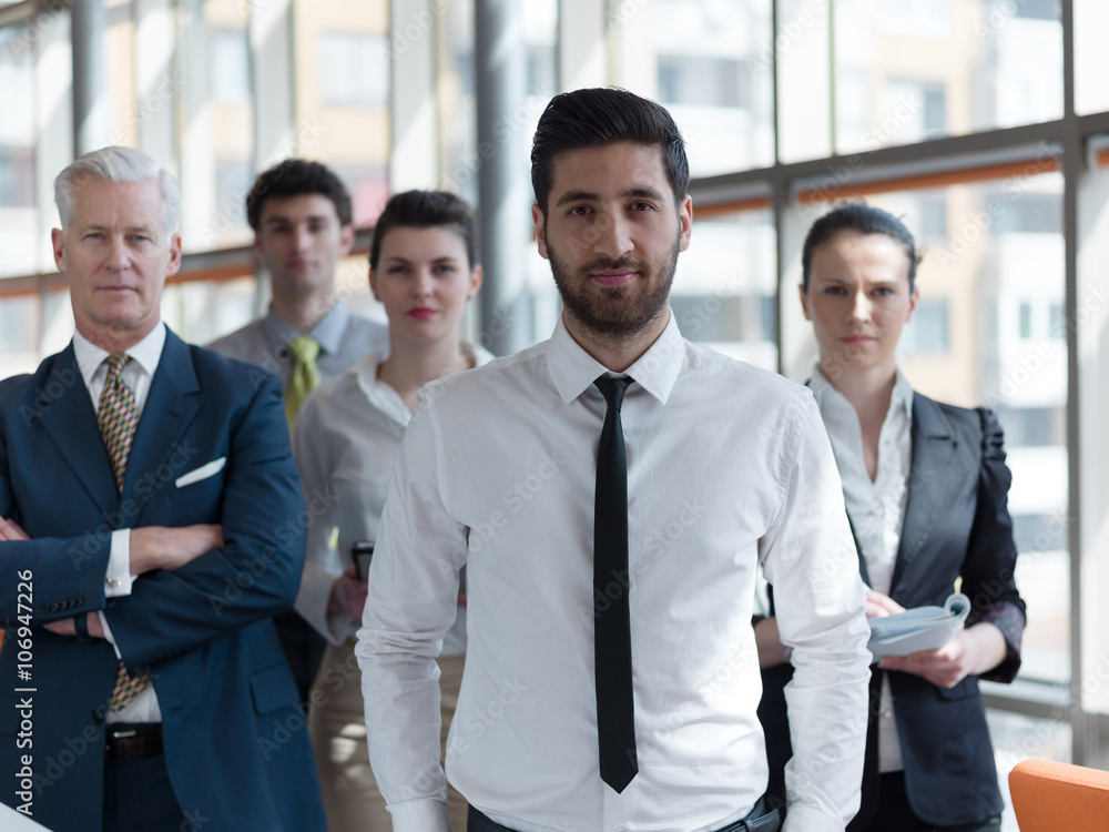 portrait of business people group at modern office portrait of business people group at modern office