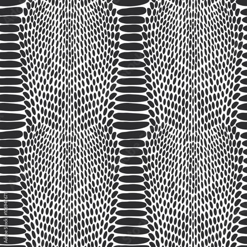 Wallpaper Mural Snake skin texture. Seamless pattern black on white background. Torontodigital.ca